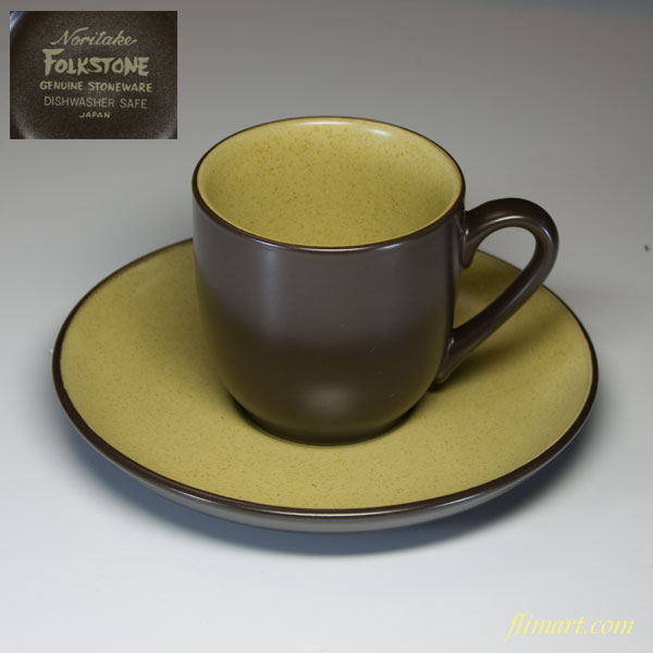 ノリタケストーンウェアFOLK STONEカップ&ソーサーR1590