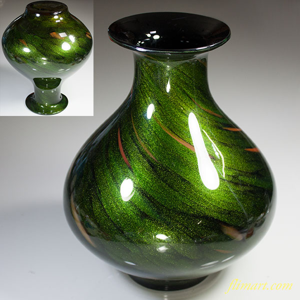 昭和レトロガラス花瓶R5657