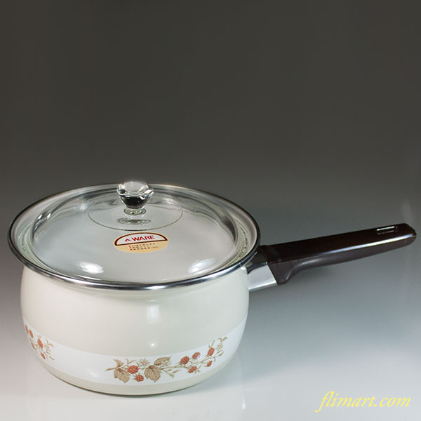 ホーロー片手鍋野苺18cm2.3L