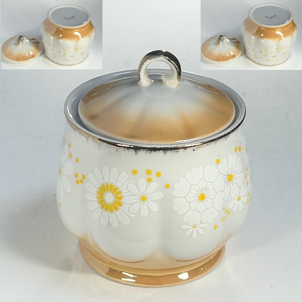 VIOLET花柄ラスターシュガーポット