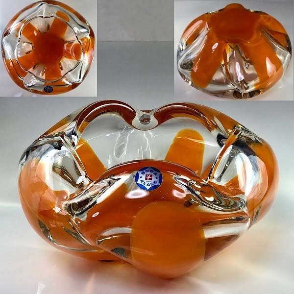 SOGAグラスオレンジガラス灰皿