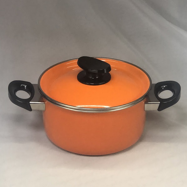 昭和レトロルビーホーロー両手鍋20cm3.4L