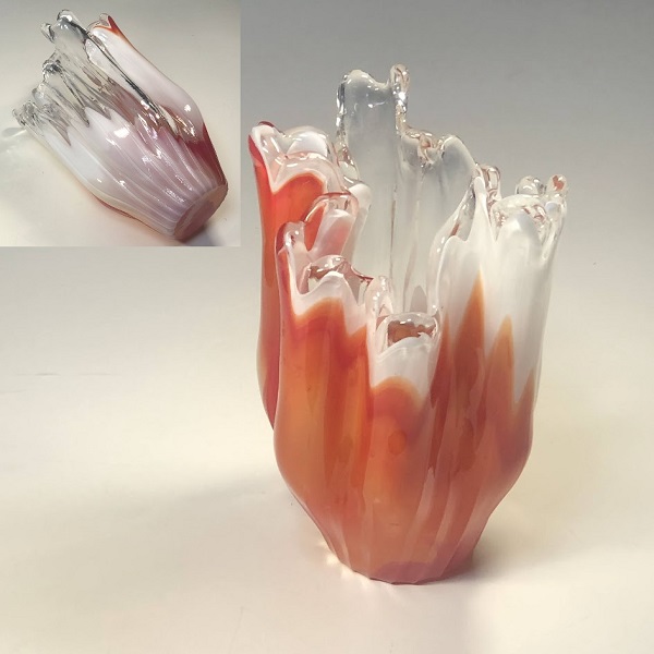 KURATAクラフトグラスガラス花瓶R8468