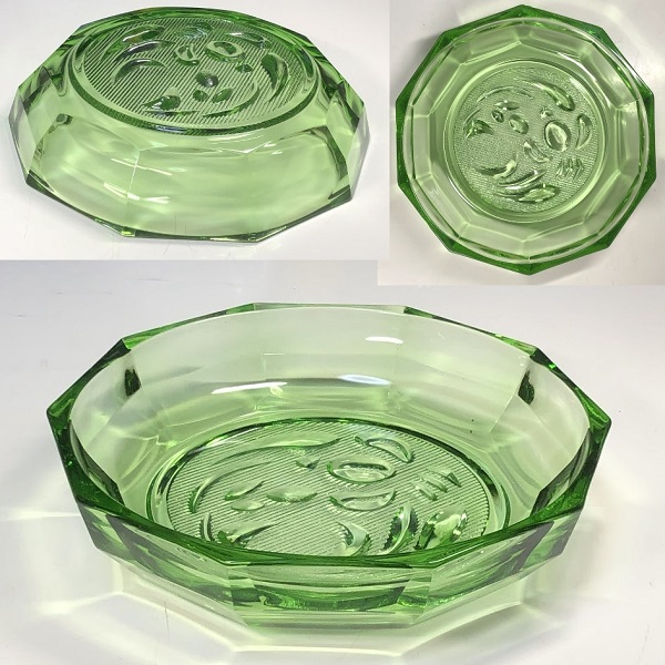 緑ガラス小皿R8470