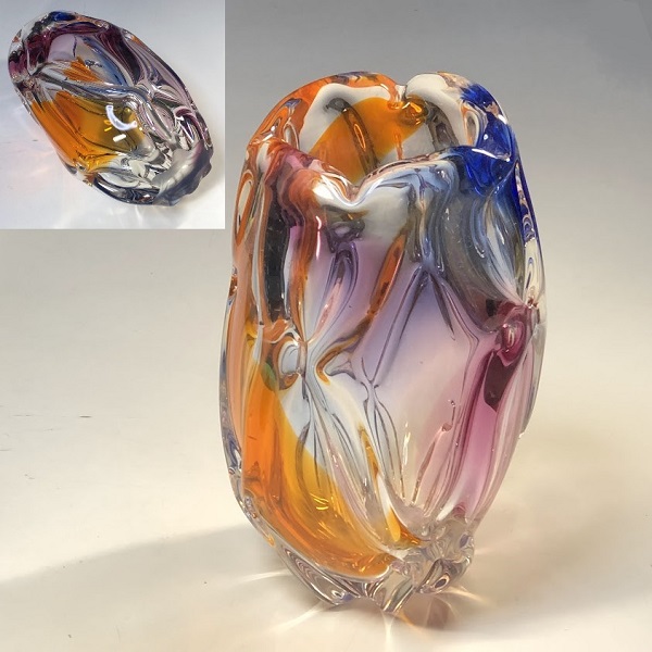 亀井グラスガラス花瓶R8716
