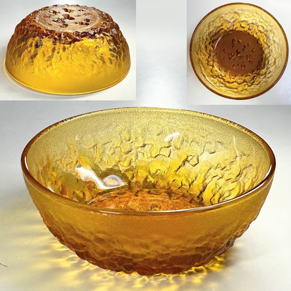 東洋ガラス飴色ガラス小鉢R9246