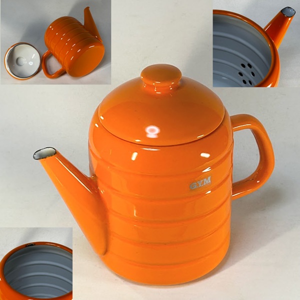 ホーローケトルオレンジR9259