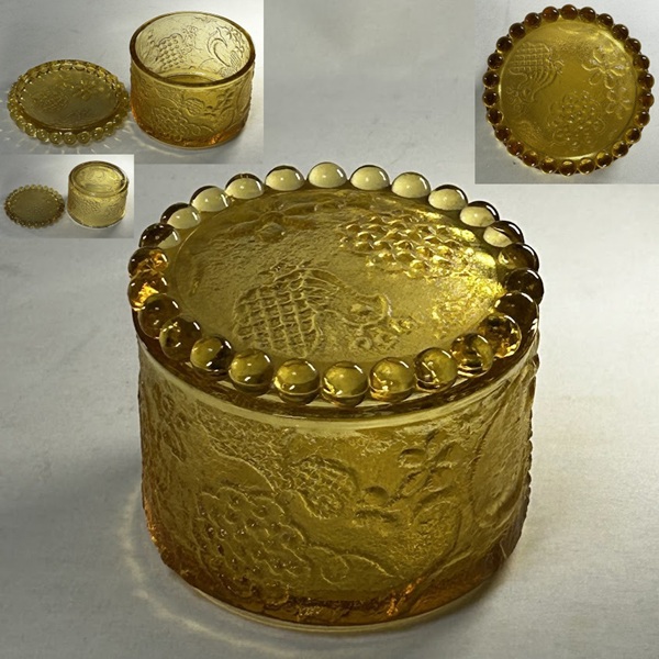 飴色ガラスシュガーポットR9264