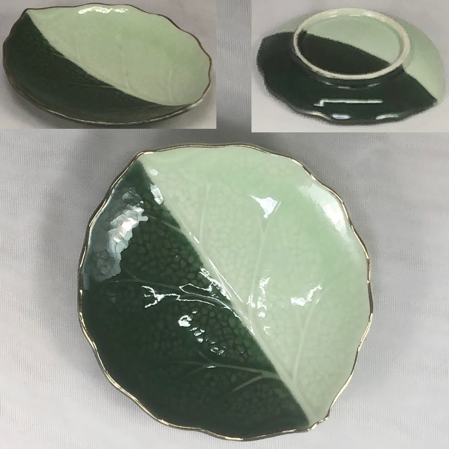 昭和レトロ葉型小皿