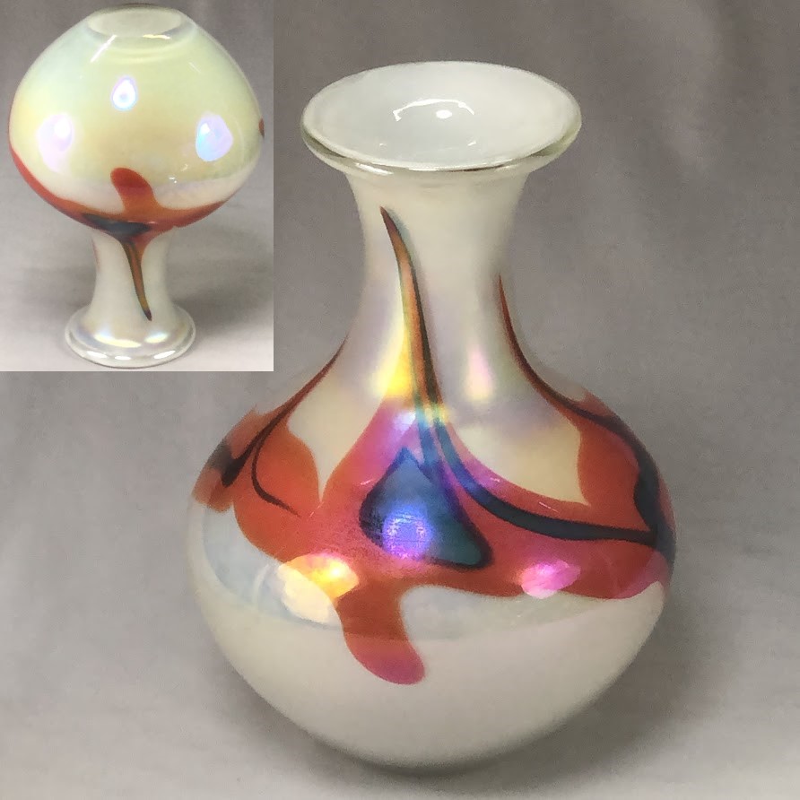 昭和レトロガラス花瓶W6368