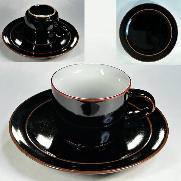 飴釉ストーンウェアカップ＆ソーサーR9343