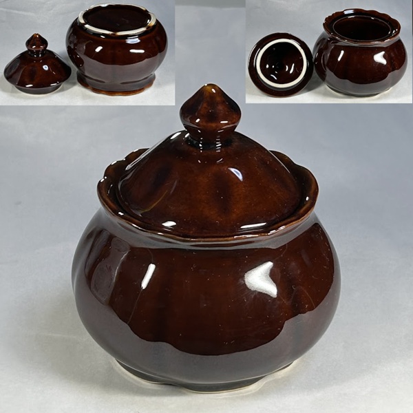 飴釉シュガーポットR9347