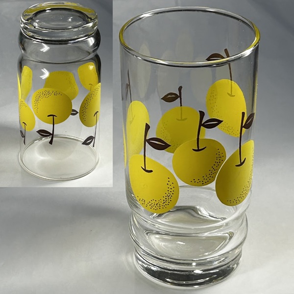 アデリア梨柄ガラスコップ