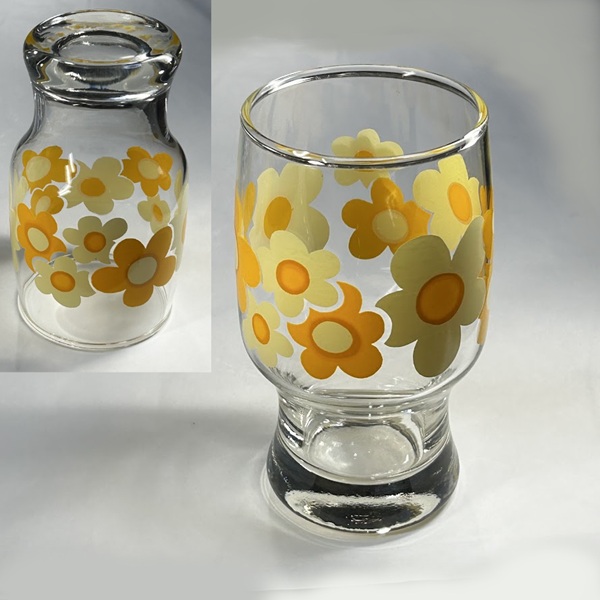 佐々木グラス花柄ガラスコップR9368